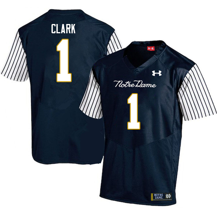 Men #1 Jordan Clark Notre Dame Fighting Irish College Football Jerseys Stitched-Alternate